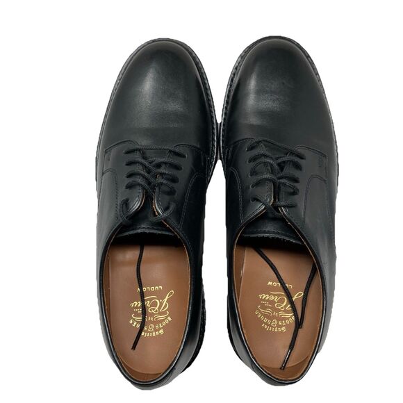 J.Crew Ludlow Mens 7.5 Black Leather Derby Shoes Old Money Preppy Euro Summer main image 10